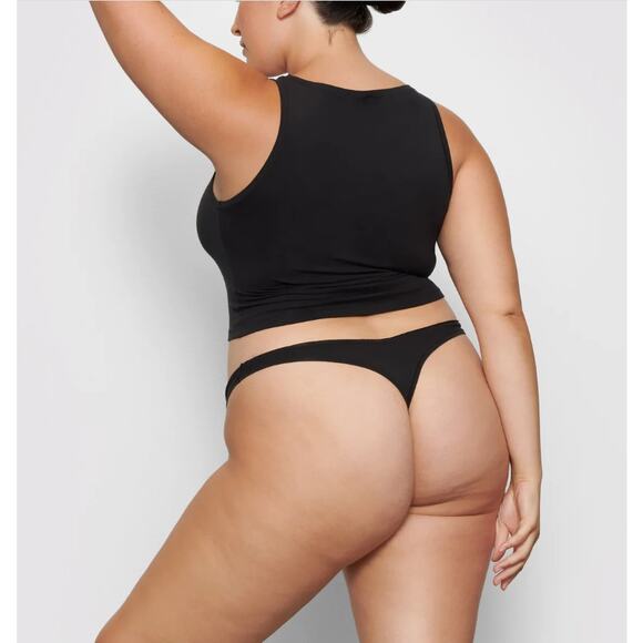 Skims Camel Cotton Jersey Dipped Thong Panty Plus 4x - Picture 9 of 9